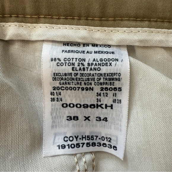 Wrangler Dress Pants Flat Front Relaxed Fit Khaki Tan Mens 38x34 Country Western - Picture 3 of 8